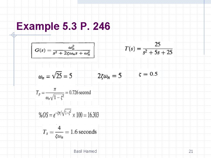 Example 5. 3 P. 246 Basil Hamed 21 Example 5. 3 P. 246 Basil Hamed 21