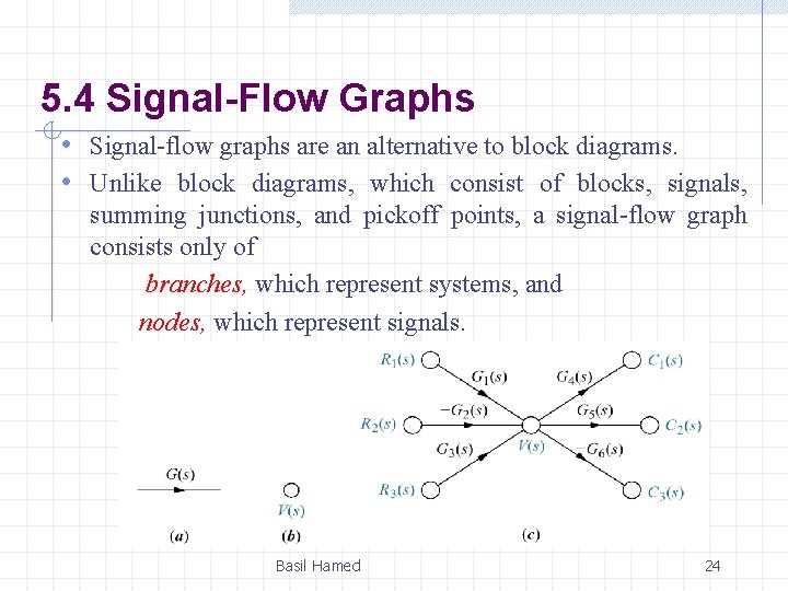 5. 4 Signal-Flow Graphs • Signal-flow graphs are an alternative to block diagrams. • 5. 4 Signal-Flow Graphs • Signal-flow graphs are an alternative to block diagrams. •