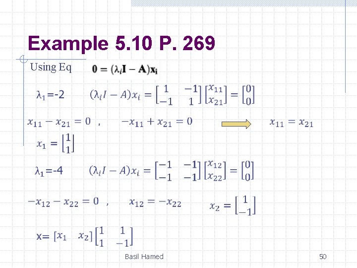 Example 5. 10 P. 269 Using Eq Basil Hamed 50 Example 5. 10 P. 269 Using Eq Basil Hamed 50