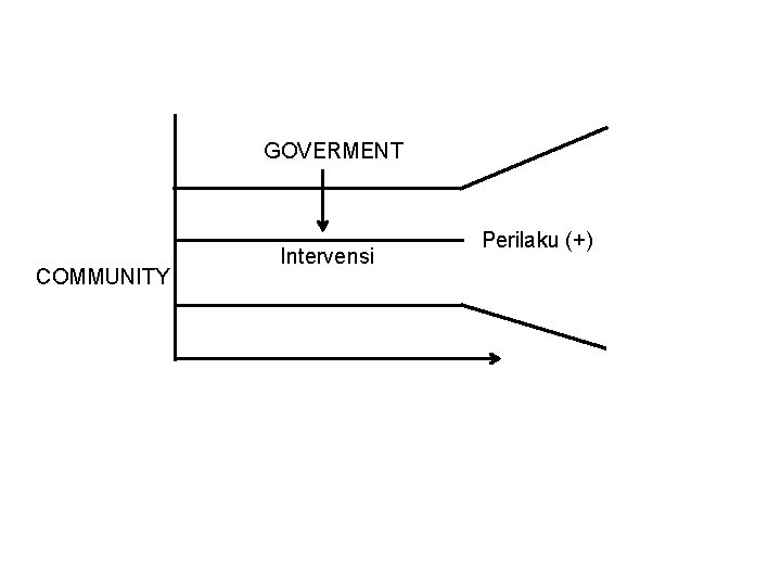 GOVERMENT COMMUNITY Intervensi Perilaku (+) 