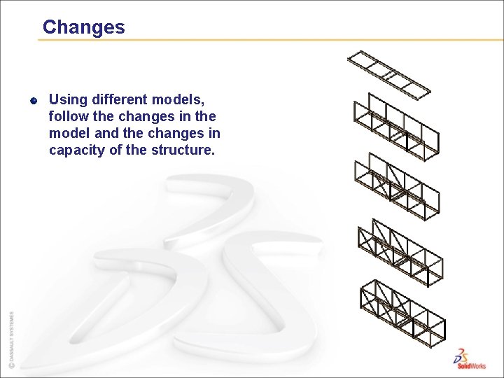 Changes Using different models, follow the changes in the model and the changes in