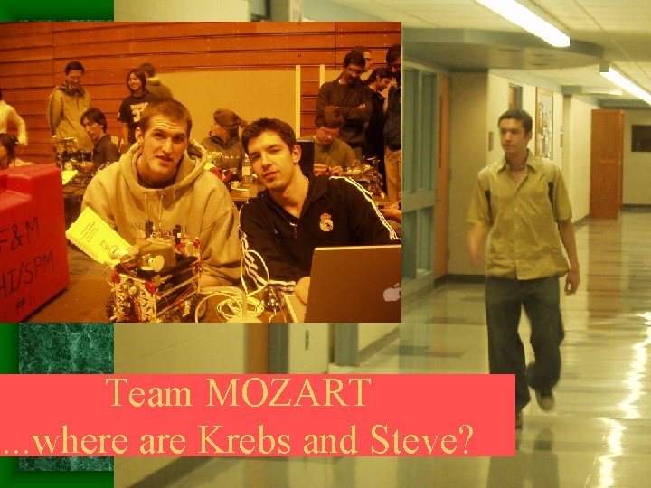 Team MOZART. . . where are Krebs and Steve? 