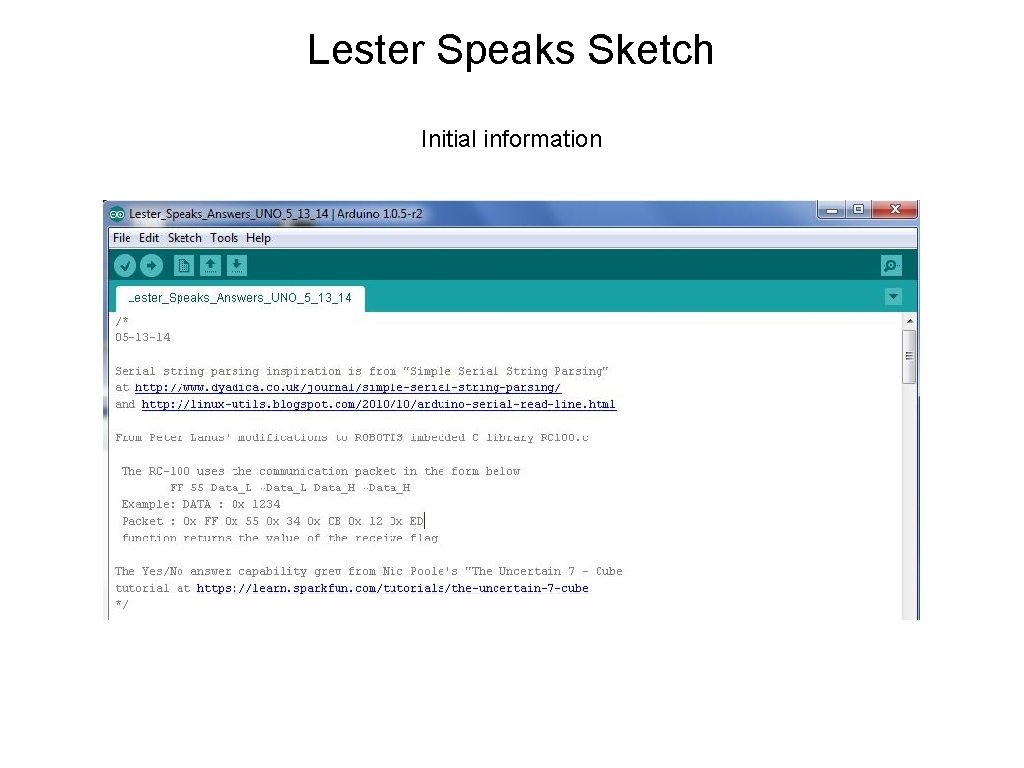 Lester Speaks Sketch Initial information Lester Speaks Sketch Initial information