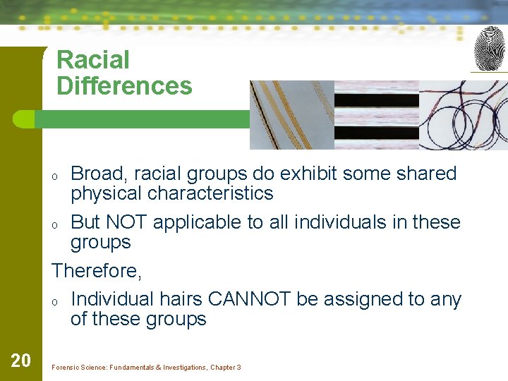 Racial Differences Broad, racial groups do exhibit some shared physical characteristics o But NOT