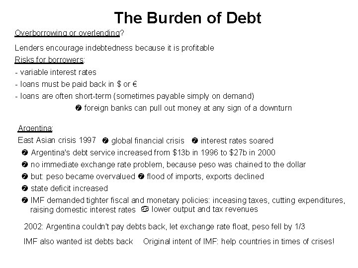 The Burden of Debt Overborrowing or overlending? Lenders encourage indebtedness because it is profitable
