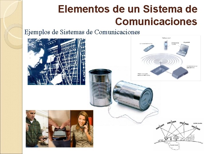 Elementos de un Sistema de Comunicaciones Ejemplos de Sistemas de Comunicaciones 