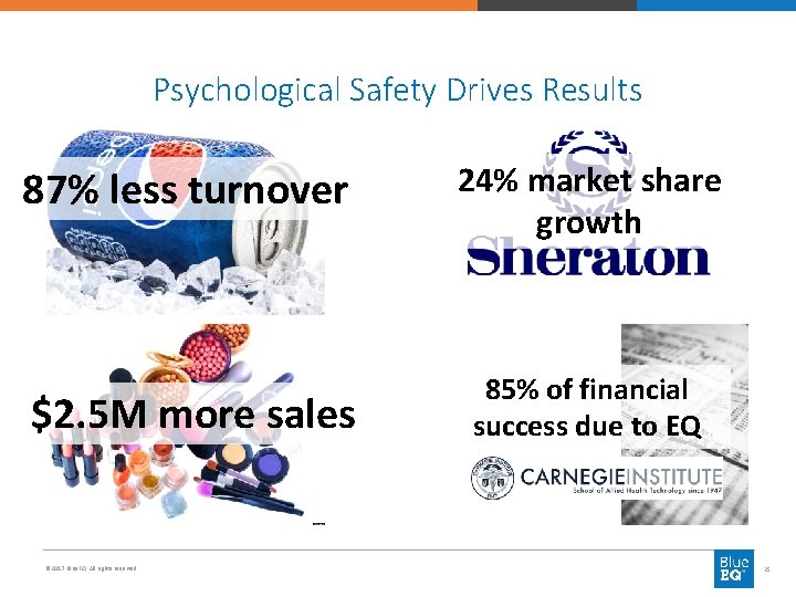 Psychological Safety Drives Results 87% less turnover 24% market share growth $2. 5 M