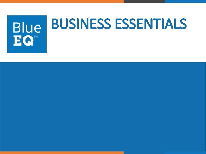 BUSINESS ESSENTIALS © 2017 Blue. EQ. All rights reserved. 4 