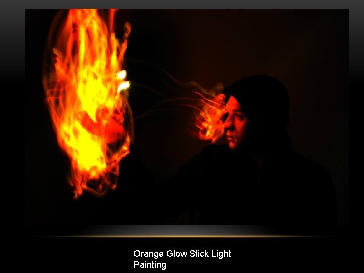 Orange Glow Stick Light Painting 