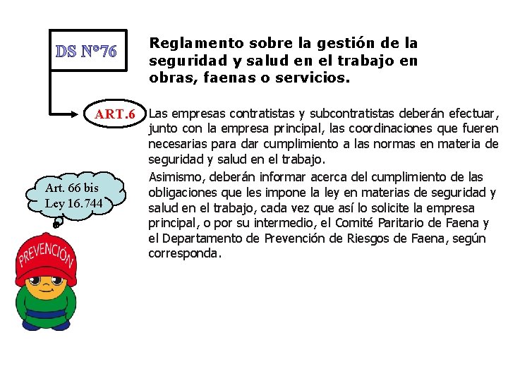 DS N° 76 Reglamento sobre la gestión de la seguridad y salud en el