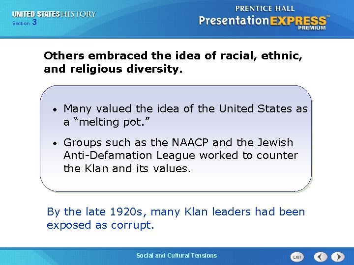 325 Section Chapter Section 1 Others embraced the idea of racial, ethnic, and religious