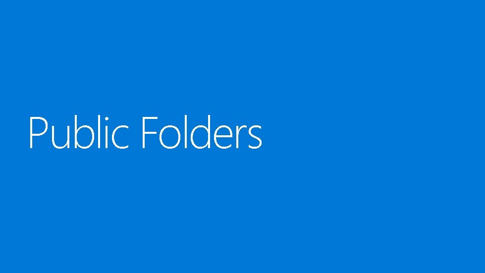 Public Folders 