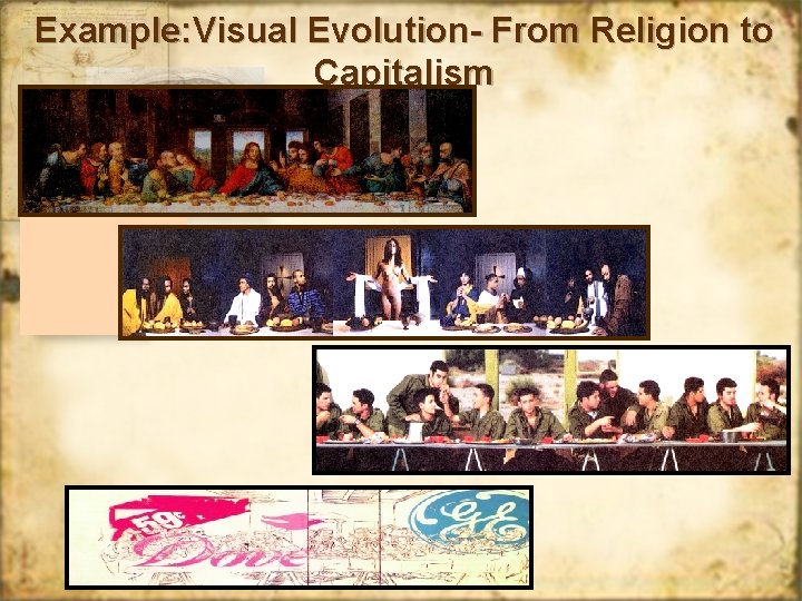 Example: Visual Evolution- From Religion to Capitalism 