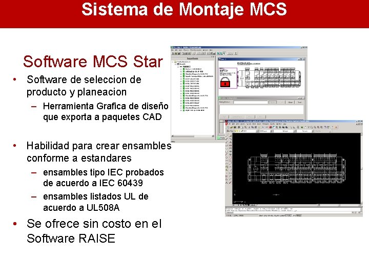 Sistema de Montaje MCS Software MCS Star • Software de seleccion de producto y