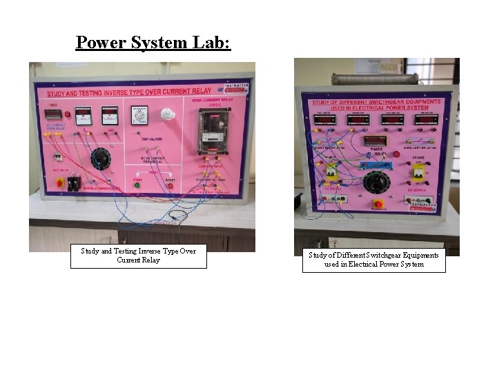 Power System Lab: Study and Testing Inverse Type Over Current Relay Study of Different
