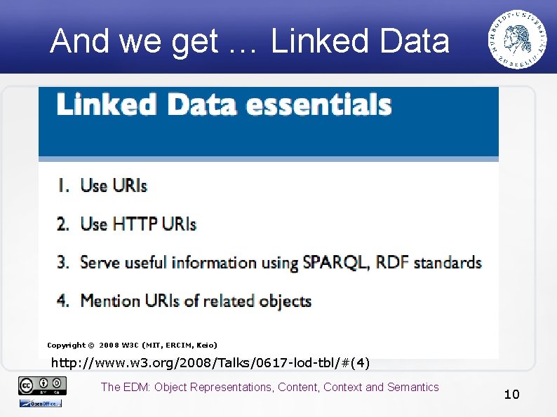 And we get … Linked Data Copyright © 2008 W 3 C (MIT, ERCIM,