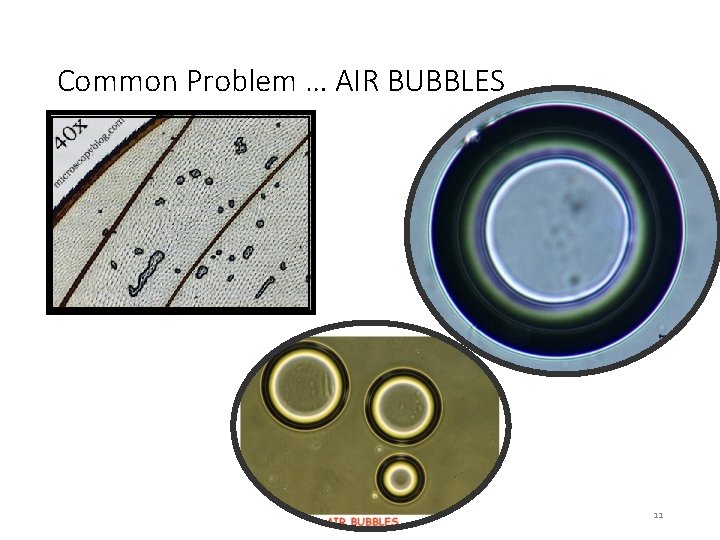 Common Problem … AIR BUBBLES 11 