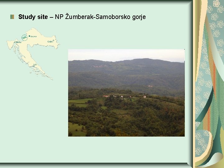 Study site – NP Žumberak-Samoborsko gorje 