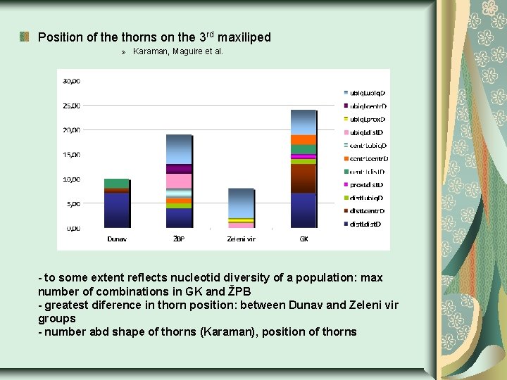 Position of the thorns on the 3 rd maxiliped » Karaman, Maguire et al.