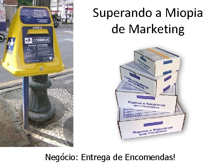 Superando a Miopia de Marketing Negócio: Entrega de Encomendas! 