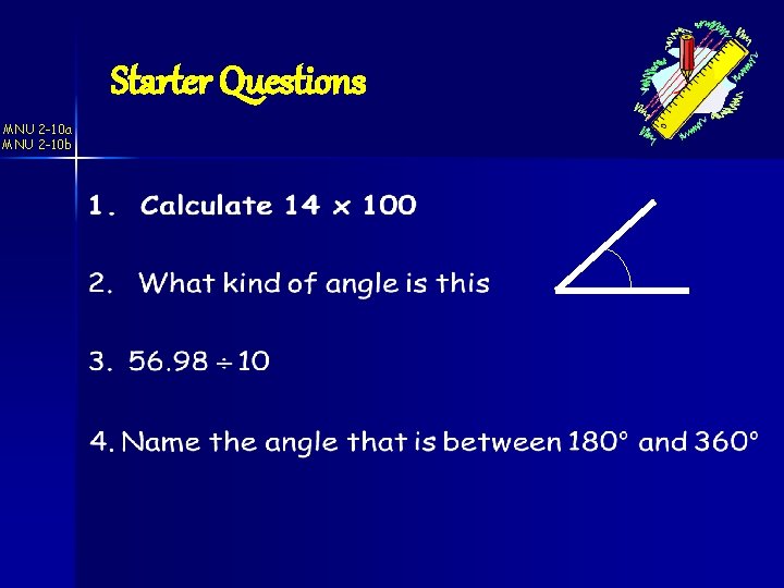 Starter Questions MNU 2 -10 a MNU 2 -10 b Starter Questions MNU 2 -10 a MNU 2 -10 b