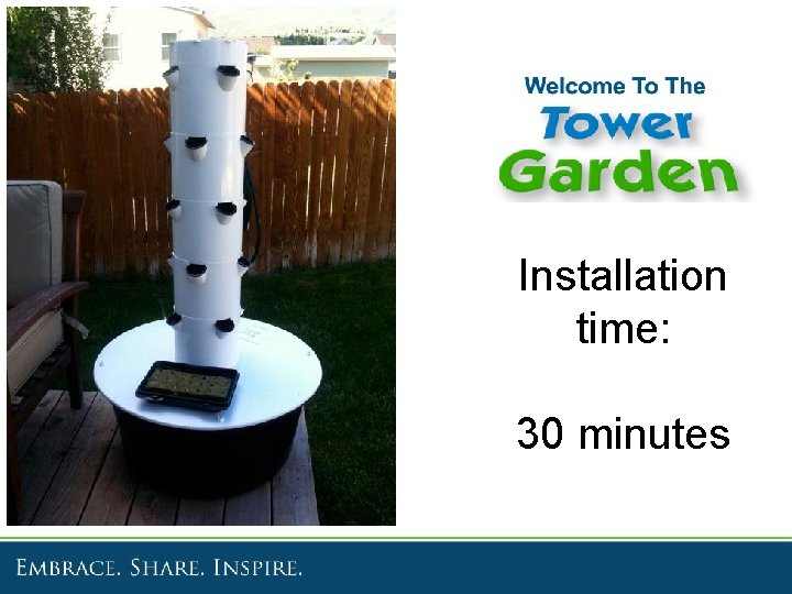 Installation time: 30 minutes 