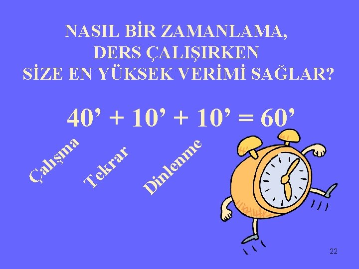 NASIL BİR ZAMANLAMA, DERS ÇALIŞIRKEN SİZE EN YÜKSEK VERİMİ SAĞLAR? 40’ + 10’ =