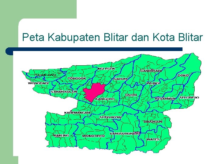 Peta Kabupaten Blitar dan Kota Blitar 