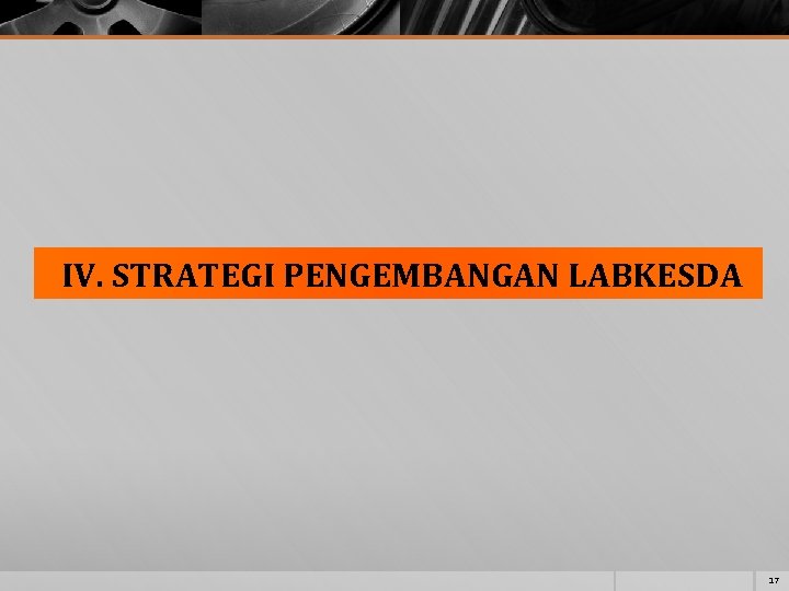 IV. STRATEGI PENGEMBANGAN LABKESDA 17 