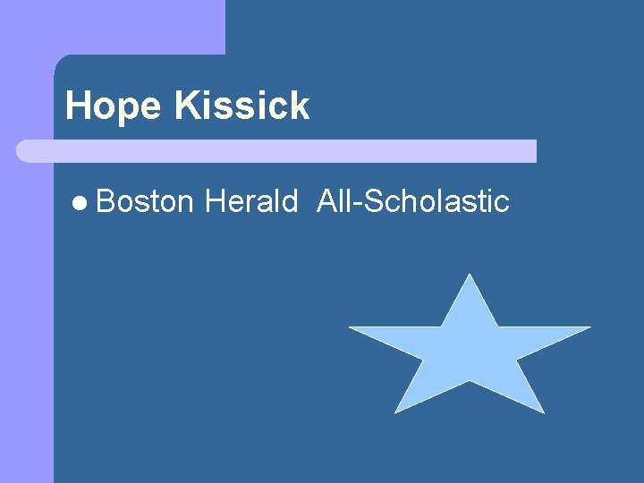 Hope Kissick l Boston Herald All-Scholastic 