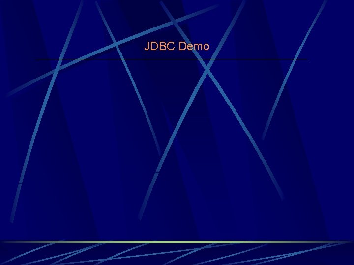 JDBC Demo 