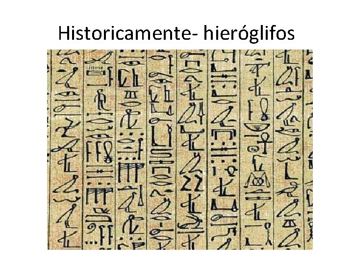 Historicamente- hieróglifos 