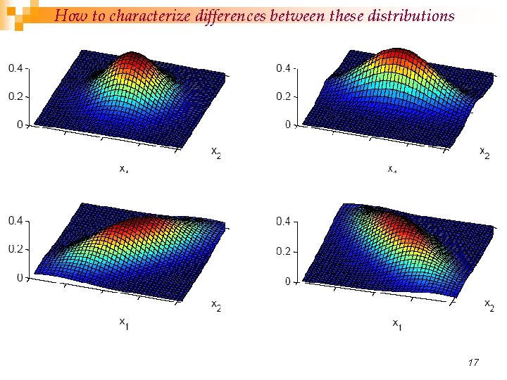 How to characterize differences between these distributions 17 