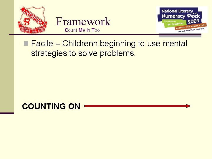 Framework Count Me In Too n Facile – Childrenn beginning to use mental strategies