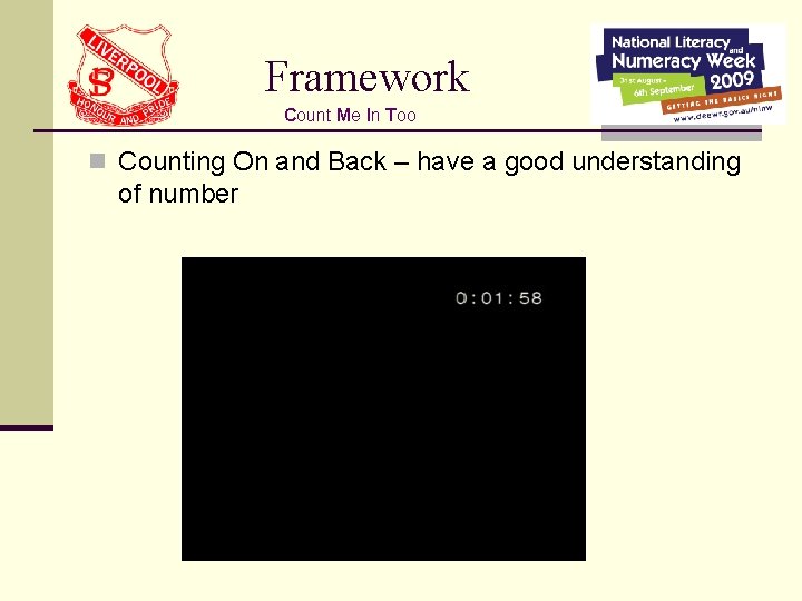 Framework Count Me In Too n Counting On and Back – have a good