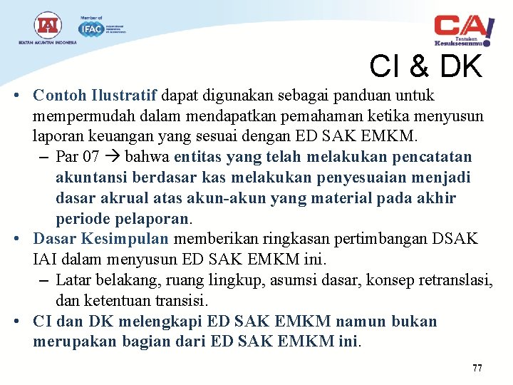 CI & DK • Contoh Ilustratif dapat digunakan sebagai panduan untuk mempermudah dalam mendapatkan
