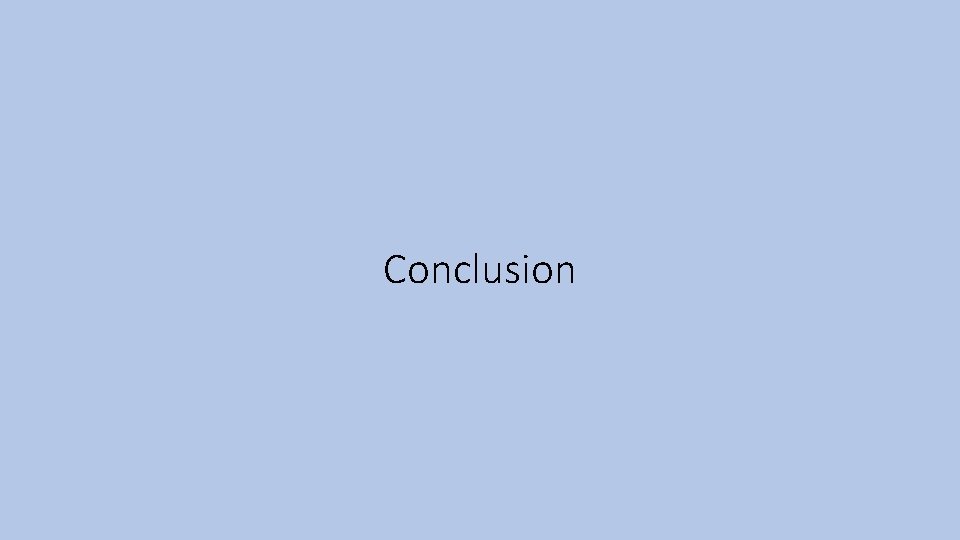 Conclusion 