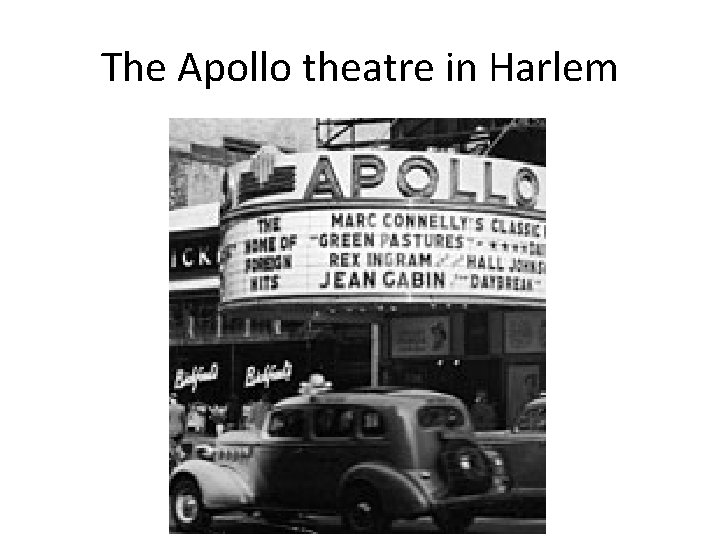 The Apollo theatre in Harlem 