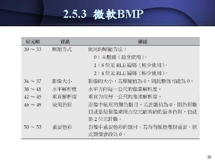 2. 5. 3 微軟BMP 20 