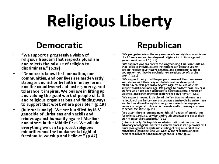 Religious Liberty Democratic • • • “We support a progressive vision of religious freedom