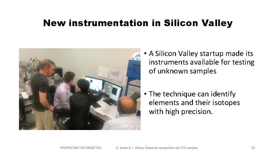 New instrumentation in Silicon Valley • A Silicon Valley startup made its instruments available