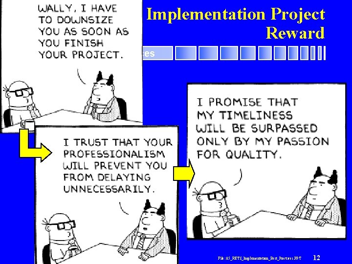 Implementation Project Reward RETS Implementation Practices File: 05_RETS_Implementation_Best_Practices. PPT 12 
