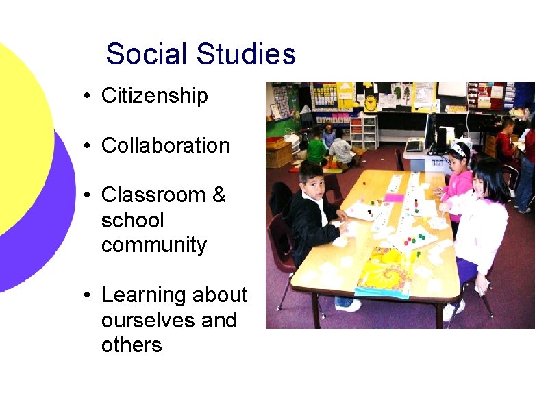 Social Studies • Citizenship • Collaboration • Classroom & school community • Learning about