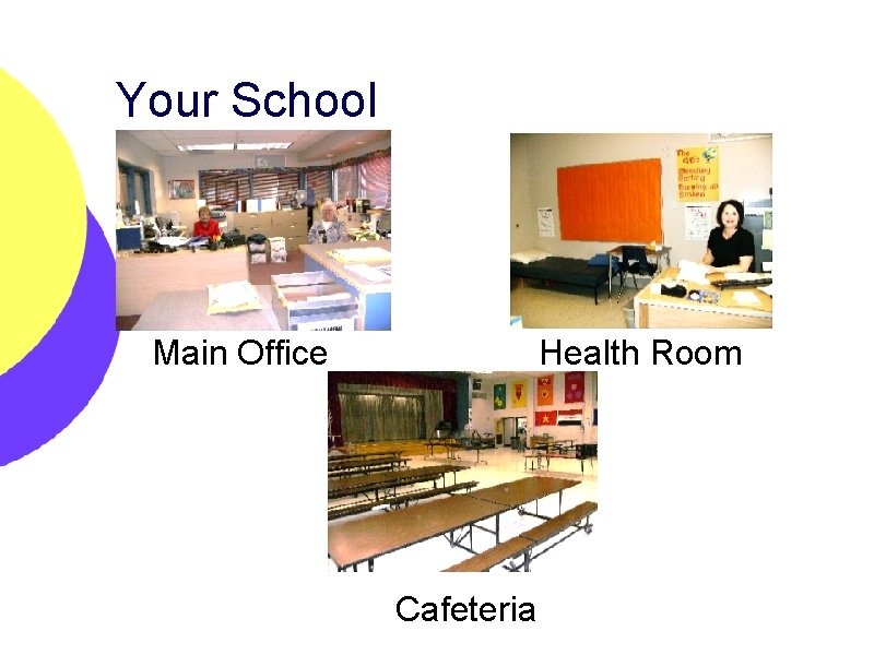 Your School Main Office Health Room Cafeteria 
