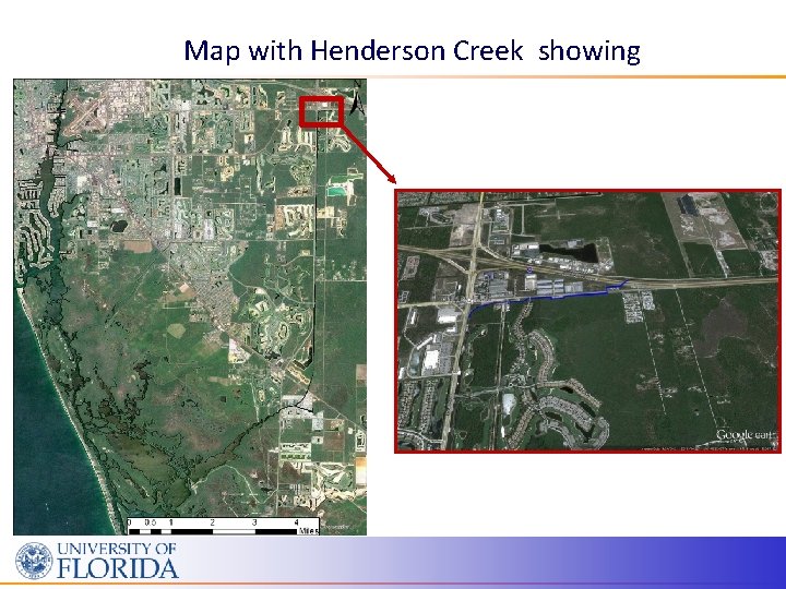 Map with Henderson Creek showing 