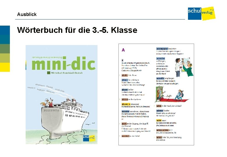 Ausblick Wörterbuch für die 3. -5. Klasse 