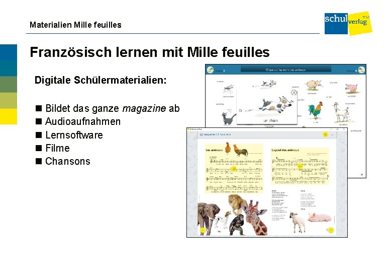 Materialien Mille feuilles Französisch lernen mit Mille feuilles Digitale Schülermaterialien: Bildet das ganze magazine