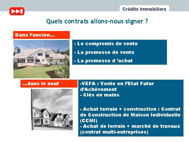 Crédits Immobiliers Quels contrats allons-nous signer ? Dans l’ancien… - Le compromis de vente