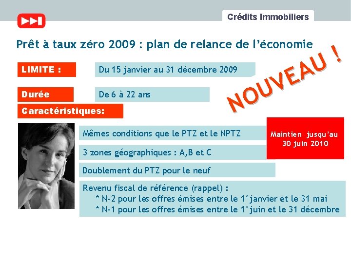 Crédits Immobiliers Prêt à taux zéro 2009 : plan de relance de l’économie !