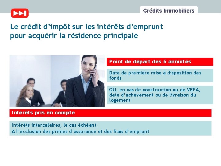 Crédits Immobiliers Le crédit d’impôt sur les intérêts d’emprunt pour acquérir la résidence principale